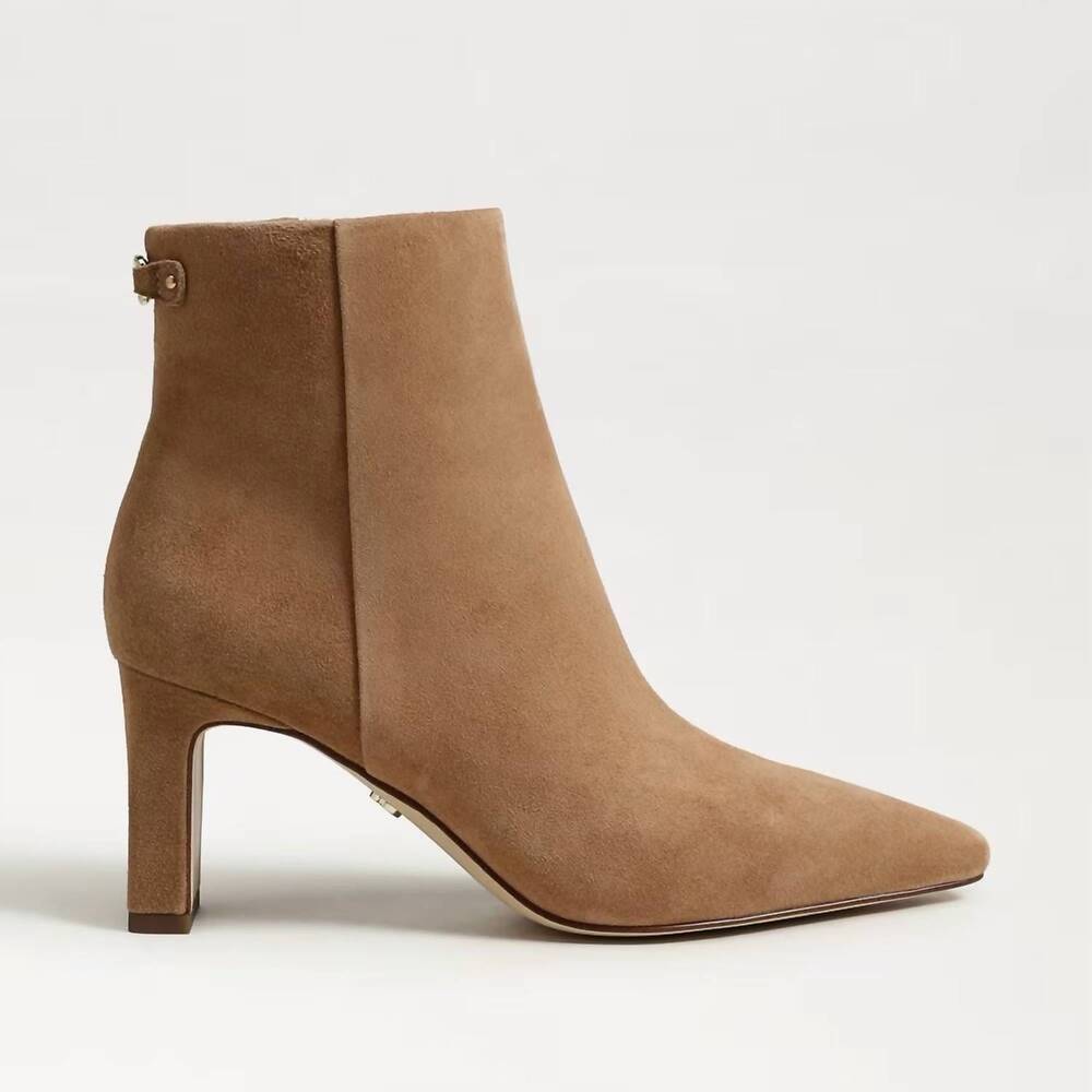 NEW SAM EDELMAN women's saige ankle bootie in cyprus tan - Picture 3 of 8